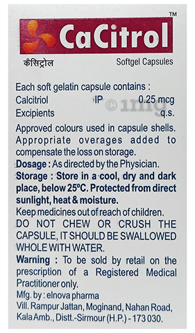 Cacitrol 0.25mcg Capsule image