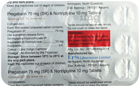 Sonaxa NT 75mg/10mg Tablet image Sonaxa NT 75mg/10mg Tablet image