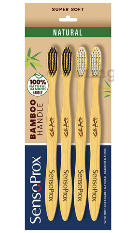 SensoProx Bamboo Handle Toothbrush Super Soft: Buy packet of 4.0