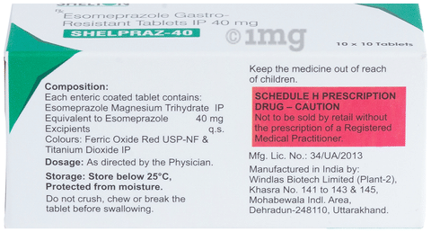 Shelpraz 40 Tablet image