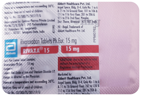RIVAXa 15mg Tablet image