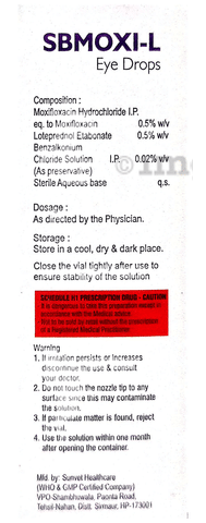 Sbmoxi-L Eye Drop image Sbmoxi-L Eye Drop image