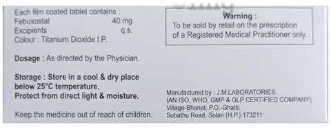 Nefuric 40 Tablet image