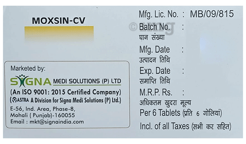 Moxsin-CV Tablet image Moxsin-CV Tablet image