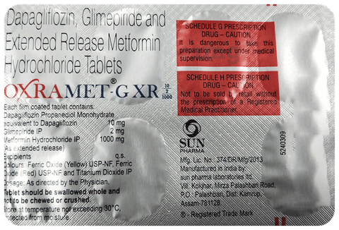 Oxramet G 10/2/1000 Tablet XR