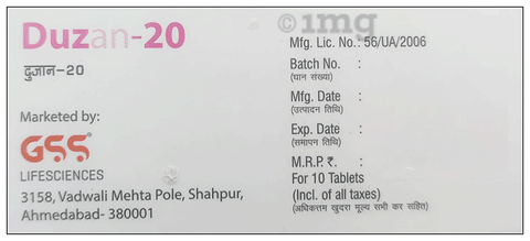 Duzan 20 Tablet