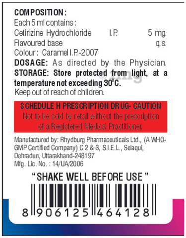 Zeecold CET Junior Syrup image Zeecold CET Junior Syrup image