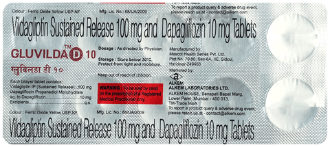 Gluvilda D 10mg/100mg Tablet image Gluvilda D 10mg/100mg Tablet image