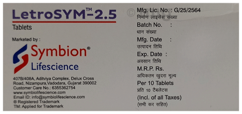 Letrosym 2.5 Tablet