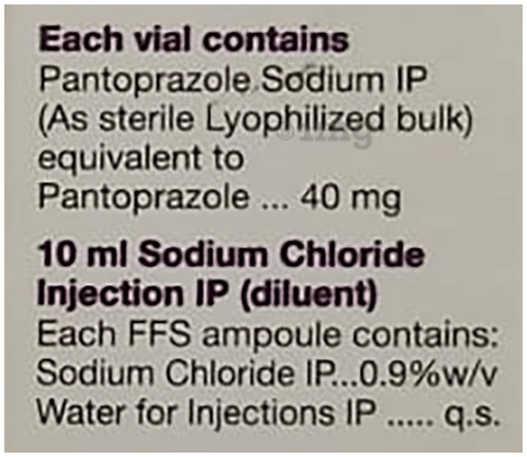 Pansec 40mg Injection image