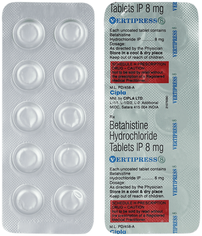 Vertipress 8 Tablet image