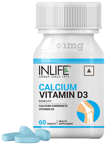 Inlife Calcium & Vitamin D3 for Bone Health, Tablet: Buy bottle of 60.0  tablets at best price in India