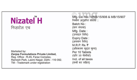 Nizatel H Tablet image