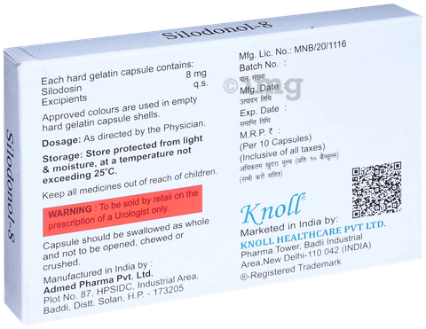Silodonol 8mg Capsule image