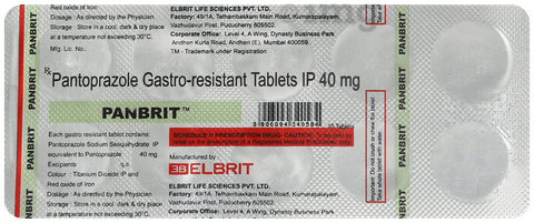 Panbrit 40mg Tablet image