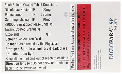 डिक्लोपैरा-एसपी टैबलेट image