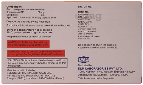 Onitraz SB 50mg Capsule image Onitraz SB 50mg Capsule image