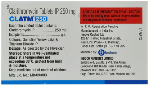 Clatm 250mg Tablet image