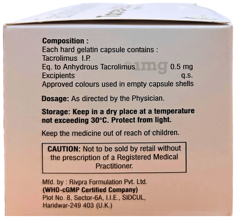 Tacrex 0.5 Capsule image Tacrex 0.5 Capsule image