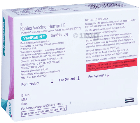 Vaxirab N 2.5IU Injection image