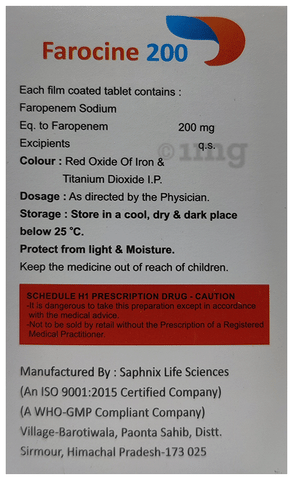 Farocine 200 Tablet image