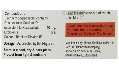 Rosuwise 40 Tablet image Rosuwise 40 Tablet image