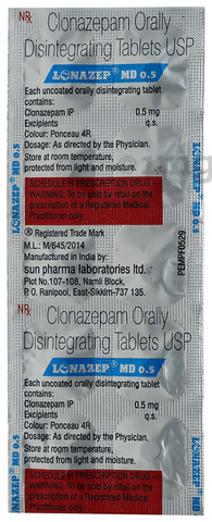 Lonazep MD 0.5 Tablet