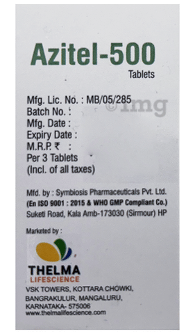 Azitel 500 Tablet image