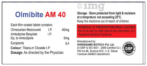 Olmibite AM 40 Tablet