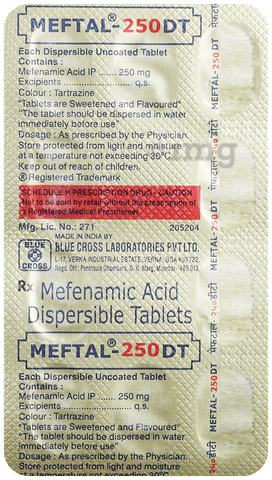 Meftal 250 Tablet image