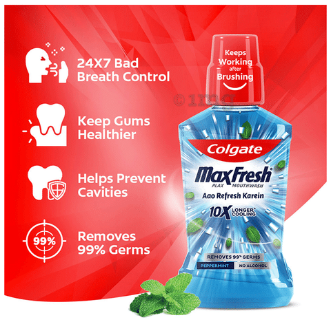 Colgate Peppermint MaxFresh Plax Antibacterial Mouth Wash Buy