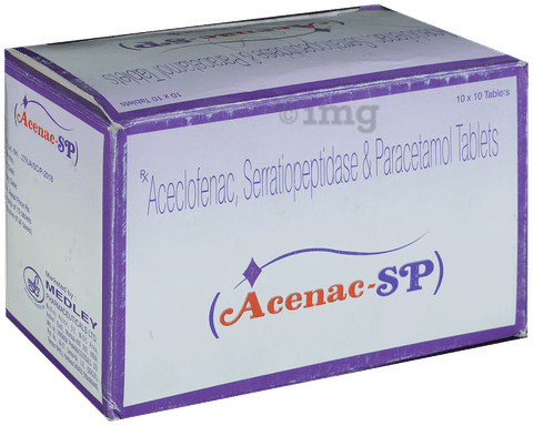 एसेनैक एसपी 100mg/325mg/15mg टैबलेट image