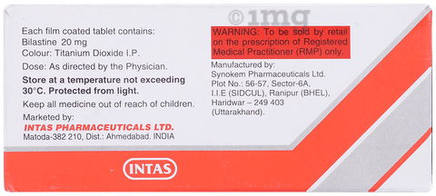 Bilert 20mg Tablet image