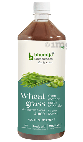 Bhumija Lifesciences Aloevera & Amla Wheat Grass Juice: Buy bottle of 1.0  Ltr Juice at   in India | 1mg
