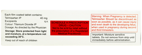 Telmirem 40 Tablet image Telmirem 40 Tablet image