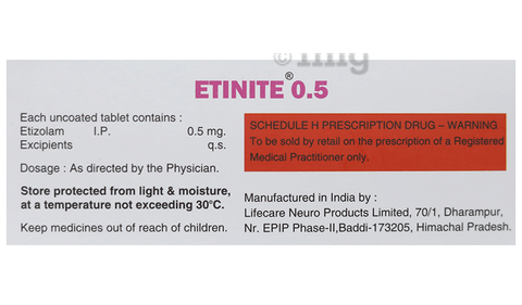 Etinite 0.5 Tablet image