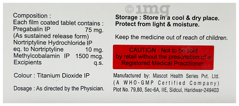 Preganumb MNT 75mg/10mg/1500mcg Tablet