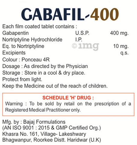 Gabafil 400 Tablet
