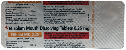 Etihold MD 0.25 Tablet image Etihold MD 0.25 Tablet image