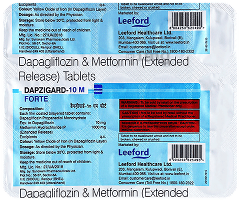 Dapzigard 10 M Forte Tablet ER image Dapzigard 10 M Forte Tablet ER image