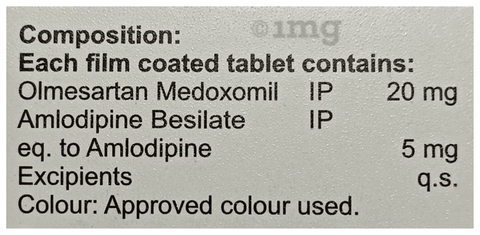 Olmeraas AM 20mg/5mg Tablet