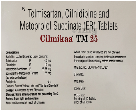 Cilmikaa TM 25 Tablet ER 2 Cilmikaa TM 25 Tablet ER 2