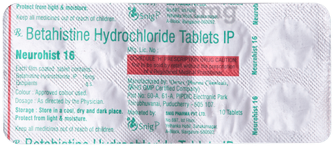 Neurohist 16mg Tablet image Neurohist 16mg Tablet image