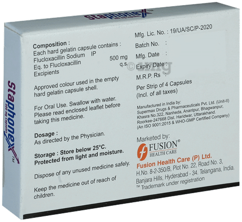 Staphonex 500mg Capsule image