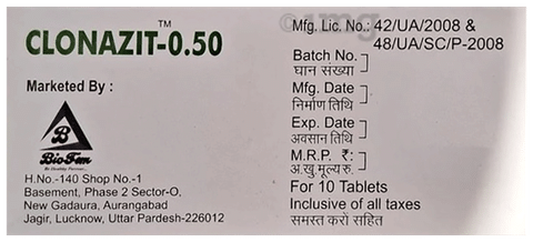 Clonazit 0.50 Tablet MD