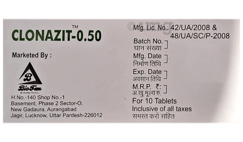 Clonazit 0.50 Tablet MD image