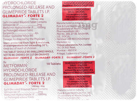 Glimaday-Forte 2 Tablet PR image