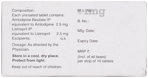 Amlosafe-LS 2.5mg/2.5mg Tablet image Amlosafe-LS 2.5mg/2.5mg Tablet image