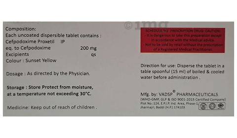 Cefdaxim 200 Tablet DT image