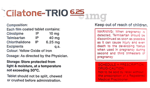 Cilatone-Trio 6.25 Tablet image Cilatone-Trio 6.25 Tablet image